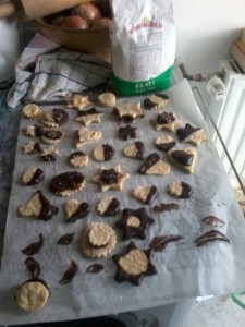 Kurz vor dem Tod der Schokokekse.